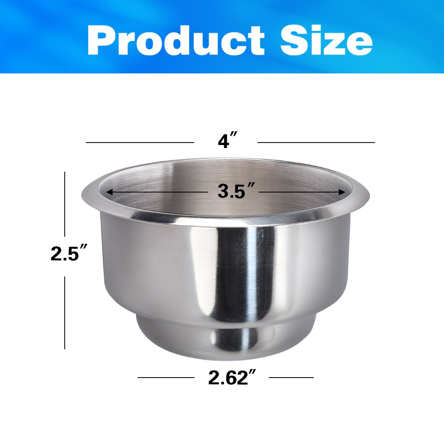 Product Size 4" 3.5" 2.5" 2.62"