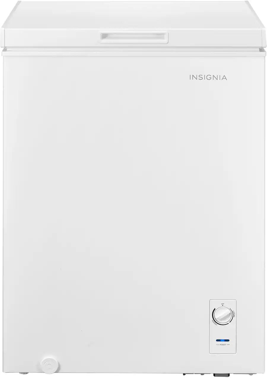 Insignia™ - 5 Cu. Ft. Garage-Ready Chest Freezer - White