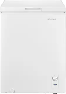 Insignia™ - 5 Cu. Ft. Garage-Ready Chest Freezer - White