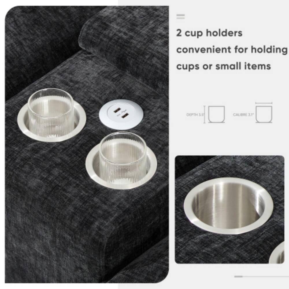 2 cup holders convenient for holding cups or small items  
DEPTH 3.5  
CALIBRE 3.1