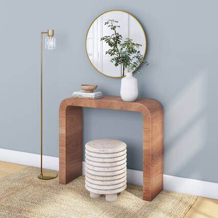 Front. Plank+Beam - Arcata Console Table, (36in / 910mm), Cashew - Cashew.