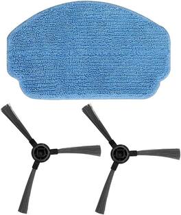 Teendow - Robot Vacuum Cleaner Replacement Parts for BR151(Pack of 1),2 Side Brush,1 Mop Pad - Black