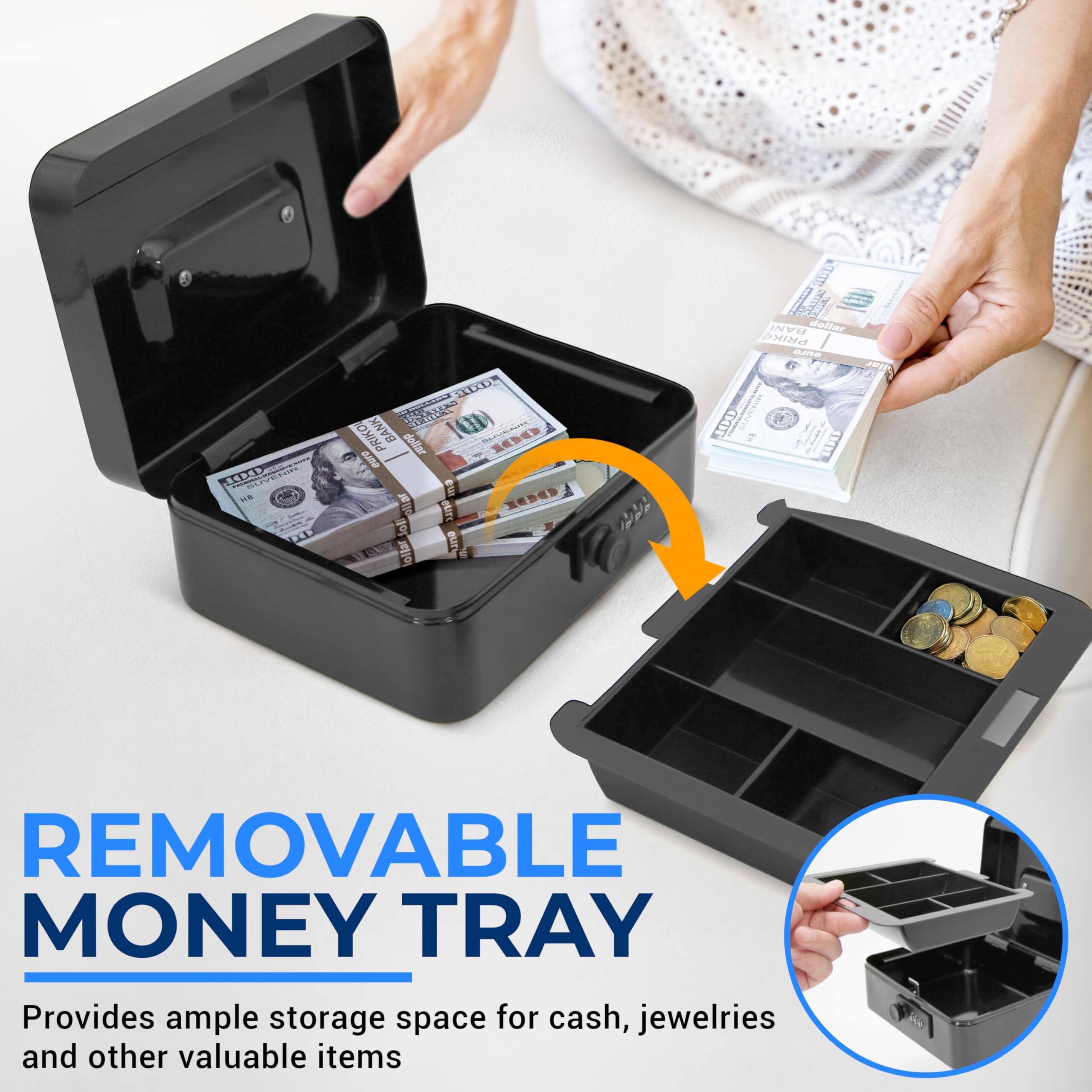 REMovable MONEY TRAY  
Provides ample storage space for cash, jewelries and other valuable items