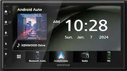 Kenwood - 6.8" - Wireless Apple CarPlay and Android Auto Bluetooth Digital Multimedia Receiver - Black - Front_Zoom