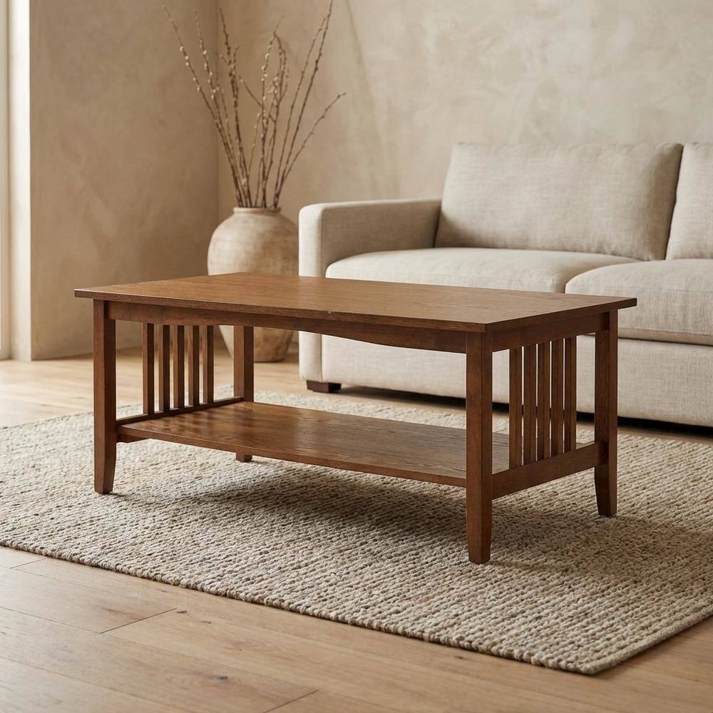 Alt View 1. FurniFact - Wooden Coffee Table with Modern Design and sturdy construction - Ash Finish.