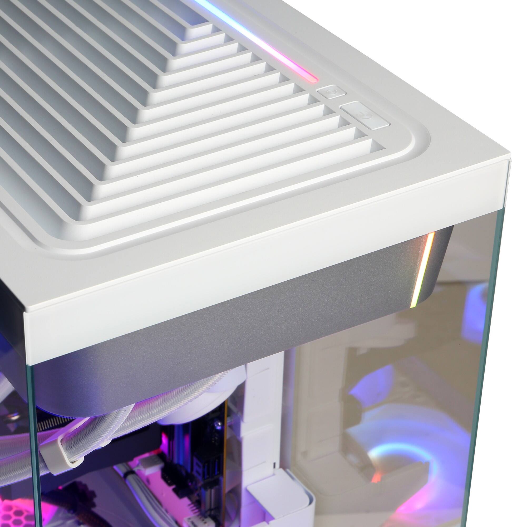 Alt View 13. CyberPowerPC - Gaming Desktop - AMD Ryzen 7 9800X3D - AMD Radeon RX 9060 XT 16GB - 32GB DDR5 - 2TB PCIe 4.0 SSD - White.