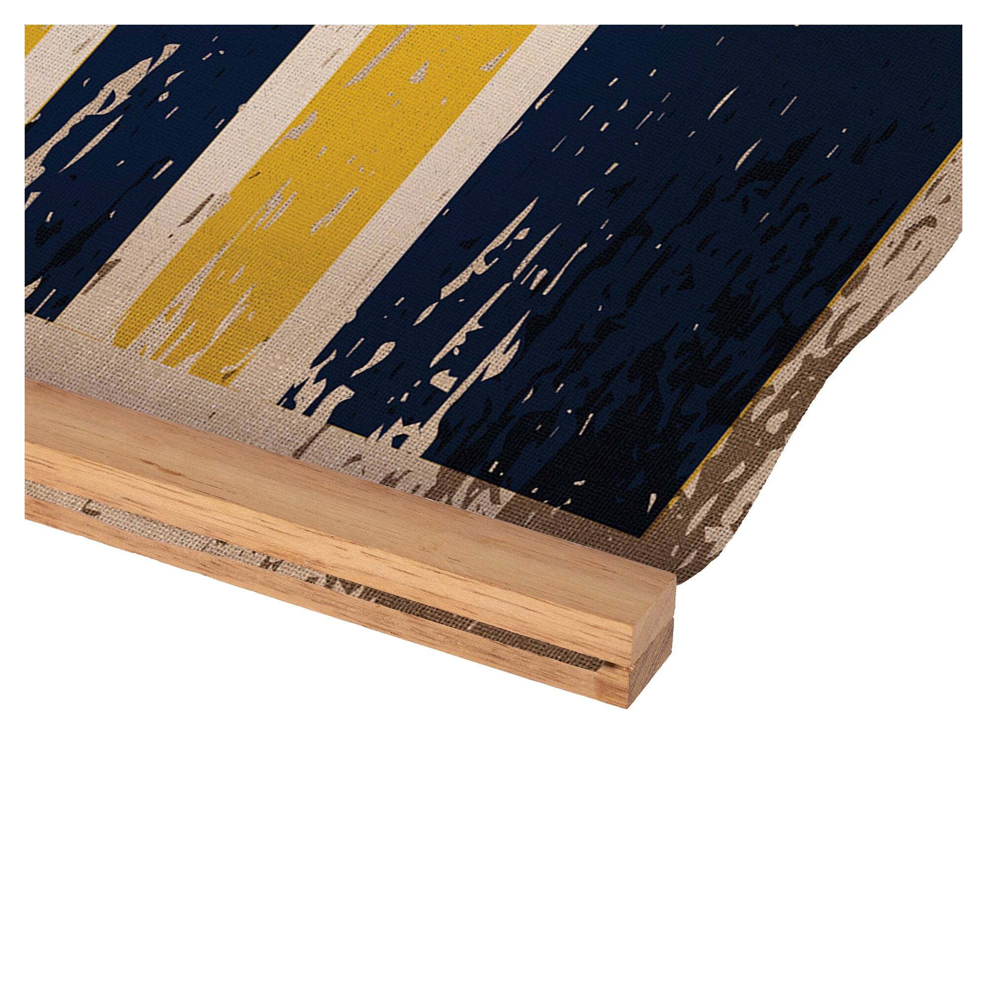 Alt View 2. Evergreen Enterprises - Michigan Wolverines 24" x 36" Antique Style Canvas Wall Art Tapestry with Wood Frame - Multicolor.