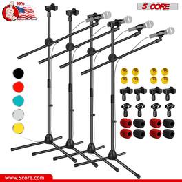 5 CORE - 5Core Tripod Mic Stand Adjustable Heavy Duty Floor Holder Microphone Boom Arm-MS DBL 4PCS