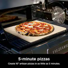 Create 16" artisan pizzas in as little as 5 minutes.