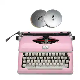Royal Consumer Products - Royal 79105Y Classic Manual Typewriter (Pink) with Ribbon Bundle