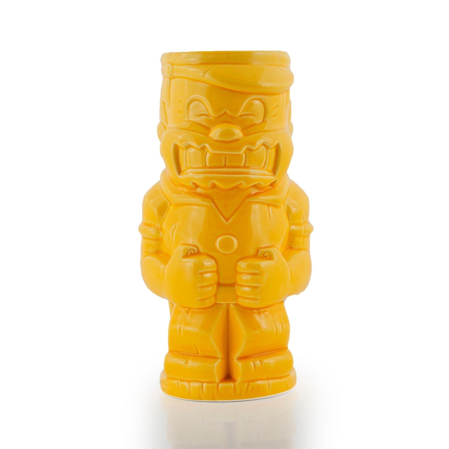 Front. ThinkGeek - Geeki Tikis Popeye's Bluto Mug | Ceramic Tiki Style Cup | Holds 23 Ounces - Orange.