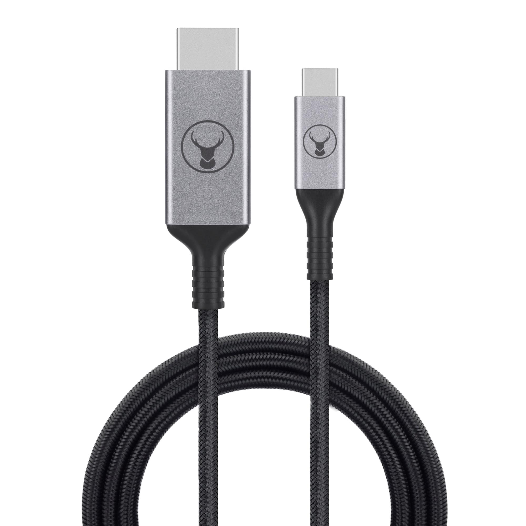 Bonelk - Ultra-Durable USB-C to 4K HDMI Cable 5 ft - Black