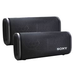 Front. Sony - 2x Sony ULT FIELD 5 Wireless Portable Speaker (Black) - Black.