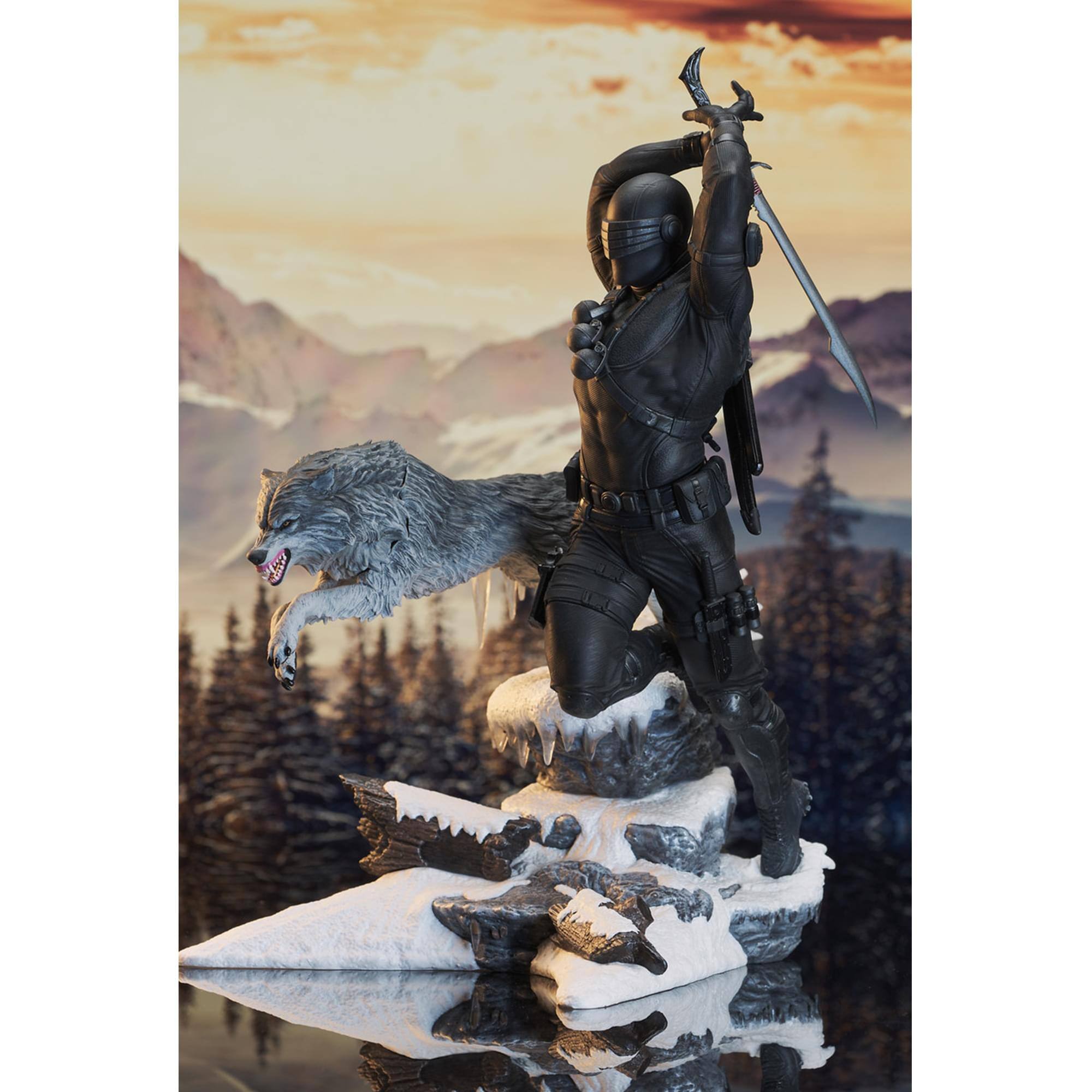 Alt View 2. G.I. Joe - Gi Joe Gallery Snake Eyes 11 Inch PVC Statue - Black.