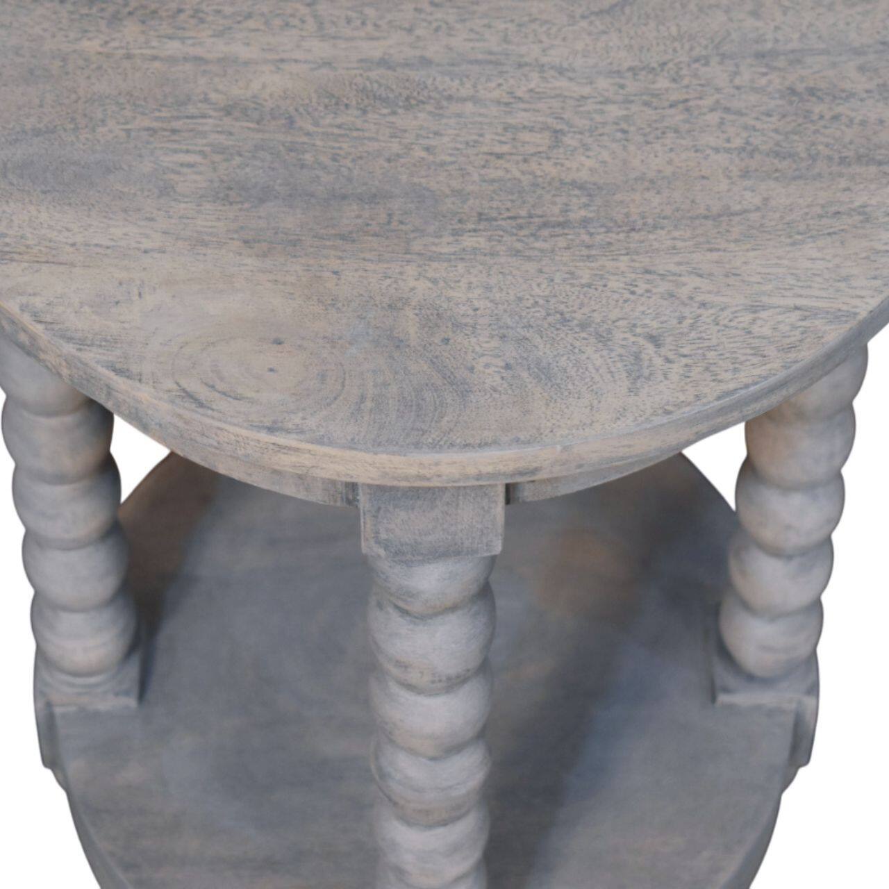 Alt View 1. Artisan Furniture - Artisan Furniture Solid WoodEllsworth Round Side Table in Acid Wash - Brown.