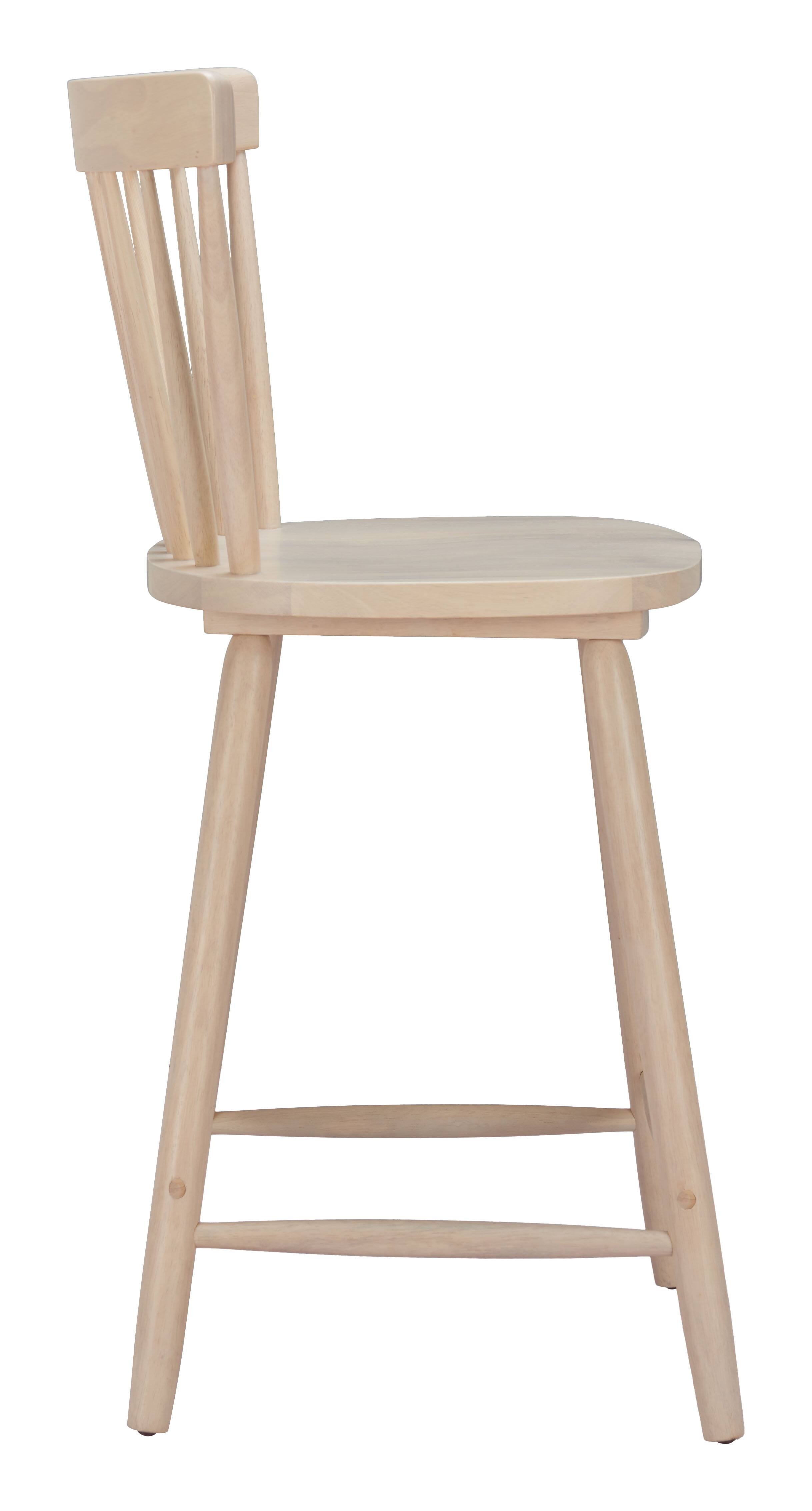 Back. Hivvago - Tyce Counter Stool (Set of 2) Natural - Natural.