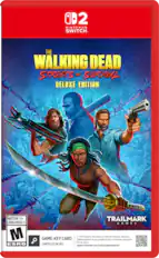 2 NINTENDO SWITCH THE WALKING DEAD STREETS OF SURVIVAL DELUXE EDITION MATURE 17+ JEUNES ADULTES 17+ M ESRB TRAILMARK GAMES 3-GB Full game download via internet required. See back. GAME-KEY CARD Téléchargement du jeu complet (6 Go) via Internet nécessaire. Voir au verso. CARTE CLÉ DE JEU support.nintendo.com/switch2/gamekeycard