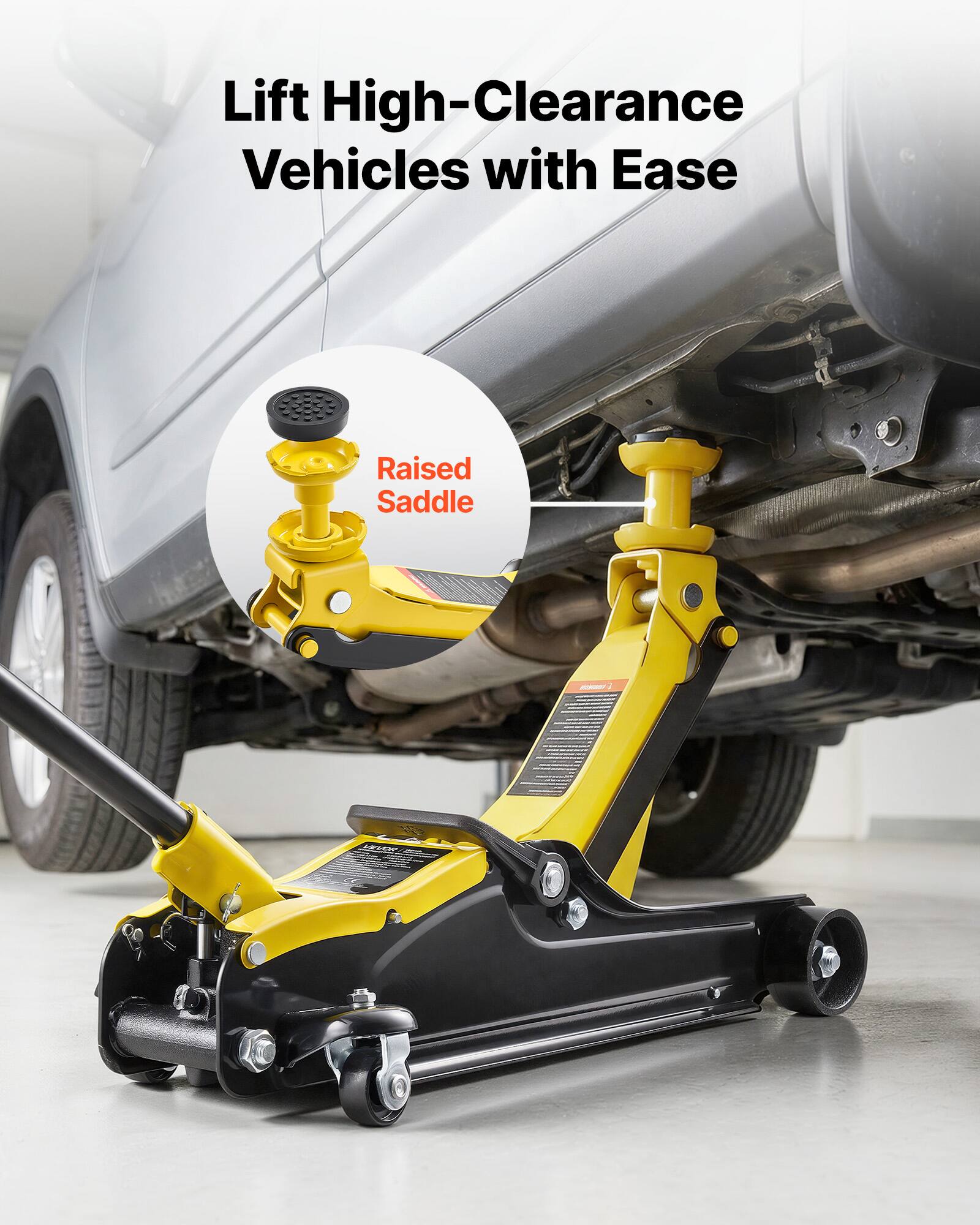 Lift High-Clearance Vehicles with Ease  
Raised Saddle