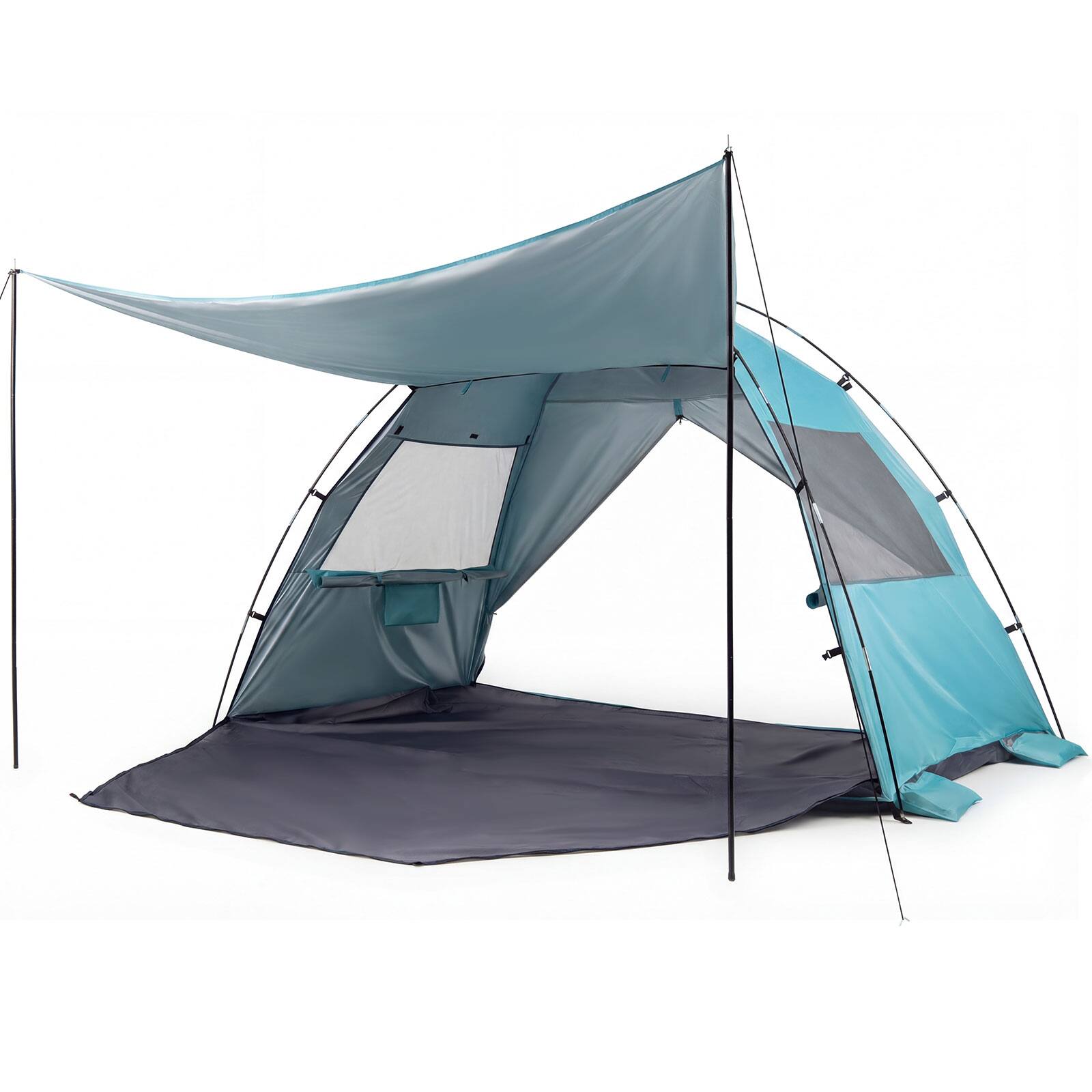 Costway - Beach Tent Sun Shelter with Canopy Pop-Up 5-6 Person UPF50+ Sun Protection - Blue price history on PriceWatchPro