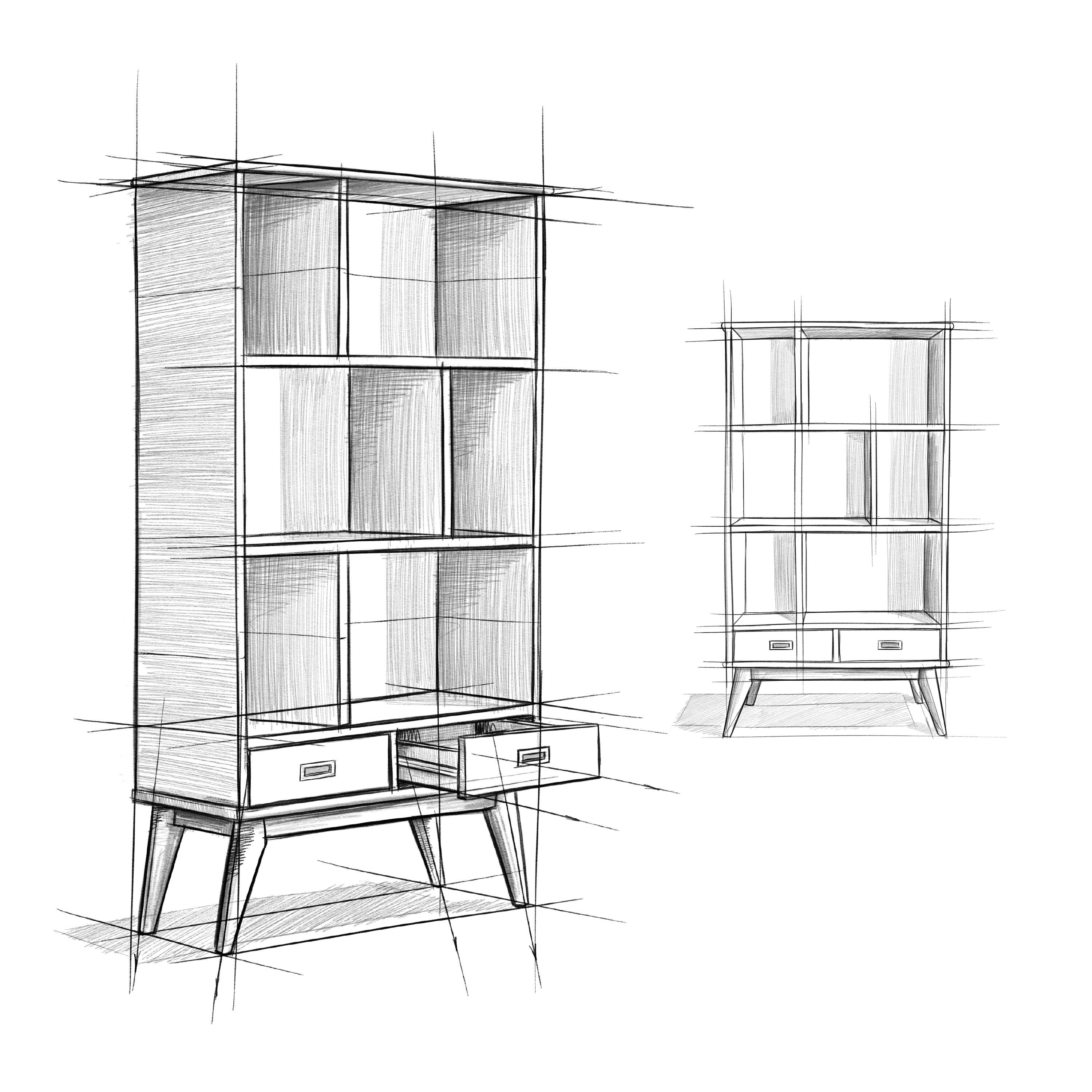 Alt View 7. Simpli Home - Draper 35 inch 6 Cubbie Bookcase (Set of 2) - Medium Auburn Brown.