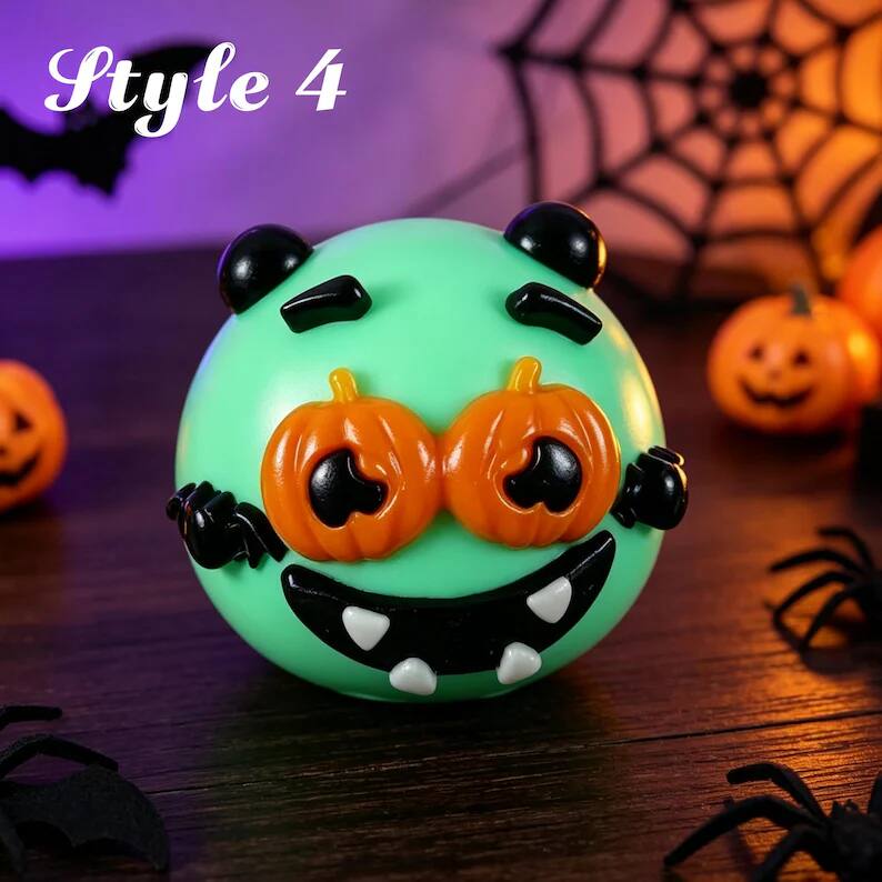 Angle. Link - Link Halloween Monster Squishy Fidget Toys Sensory Anti-Stress Ball - Green.