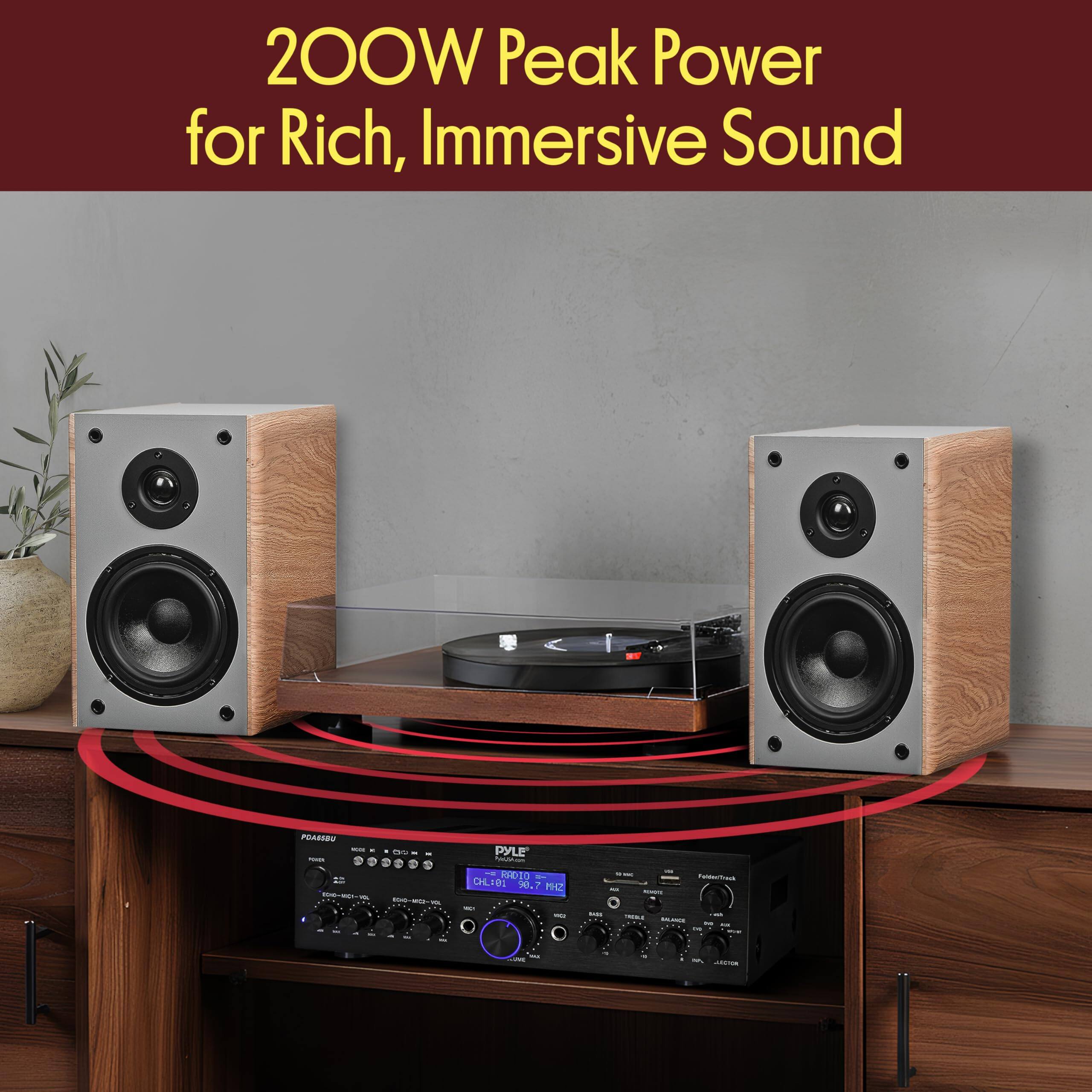 200W Peak Power for Rich, Immersive Sound