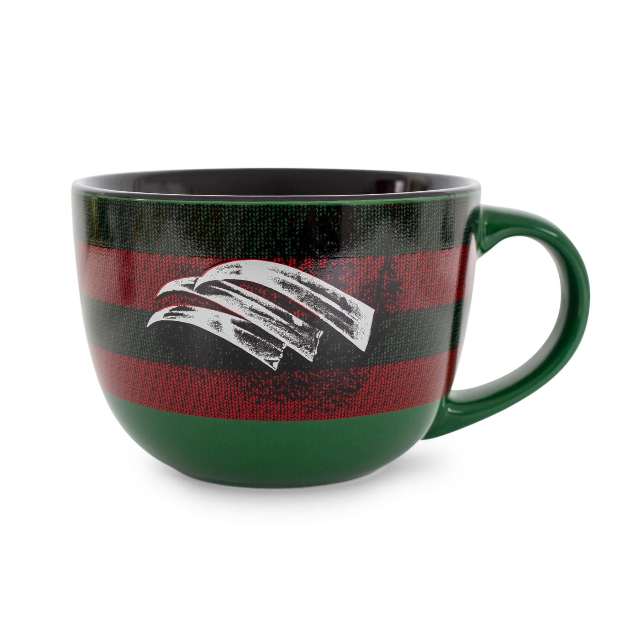 Alt View 1. Silver Buffalo - A Nightmare on Elm Street Sweater Claws Ceramic Soup Mug | Holds 24 Ounces - Green.