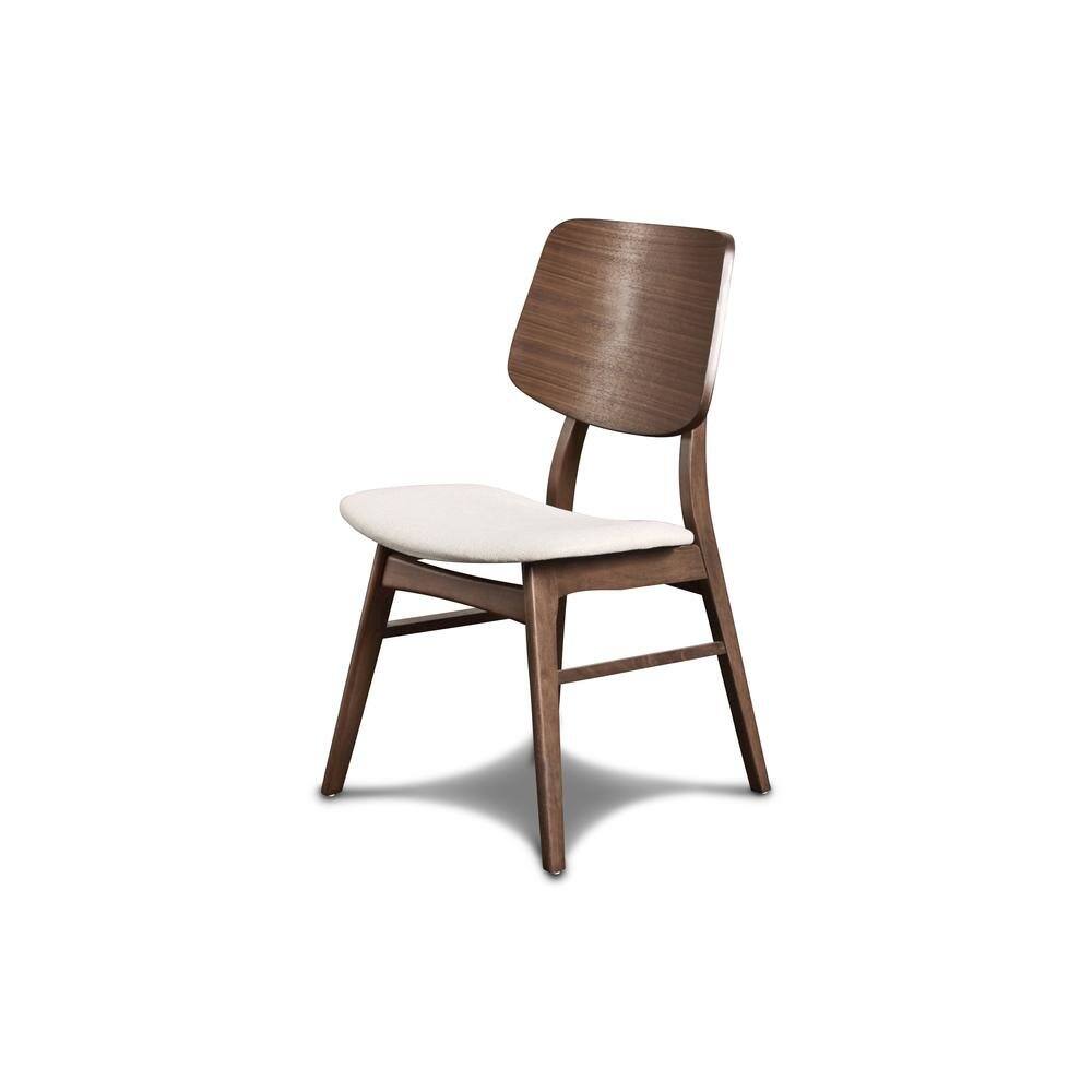 Alt View 1. FurniFact - Walnut Solid Wood Dining Chairs Set of 2 – Classic Chairs for Dining - Walnut.