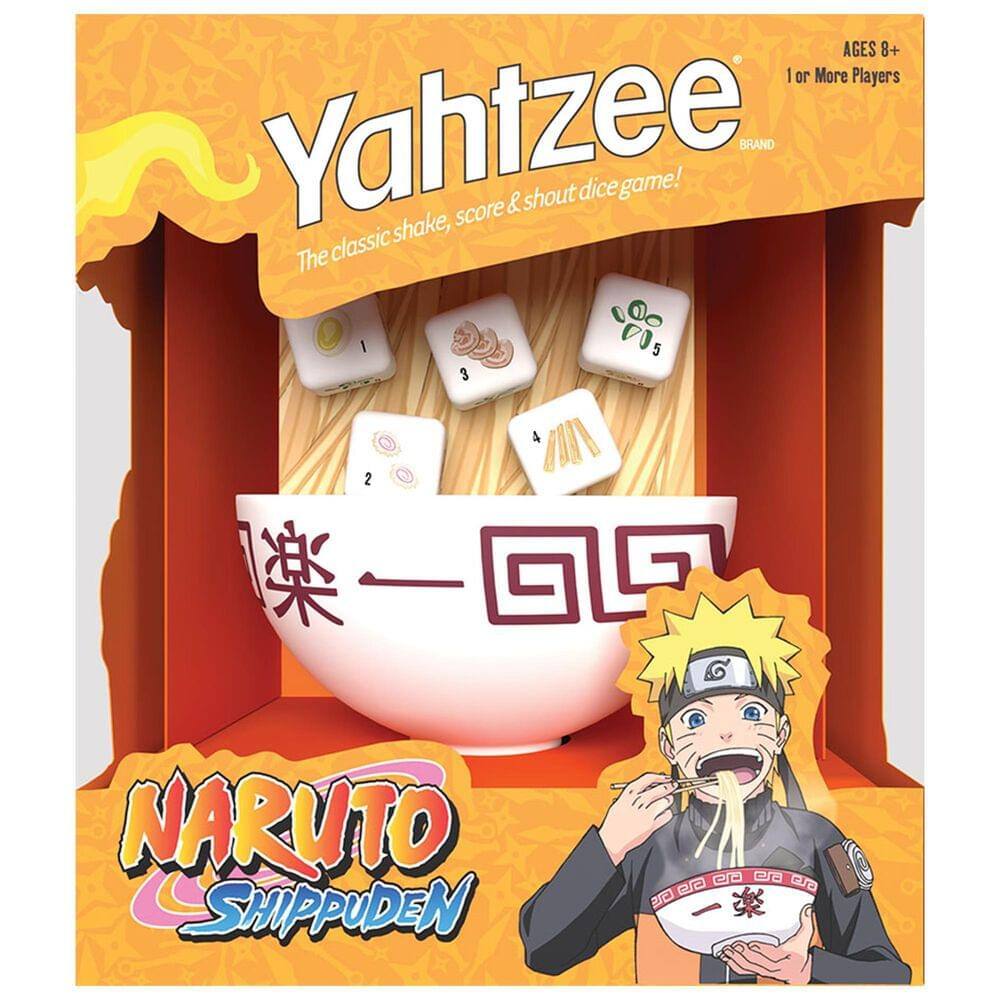 AGES 8+  
1 or More Players  
Yahtzee: The classic shake, score & shout dice game!  
BRAND  
NARUTO SHIPPUDEN