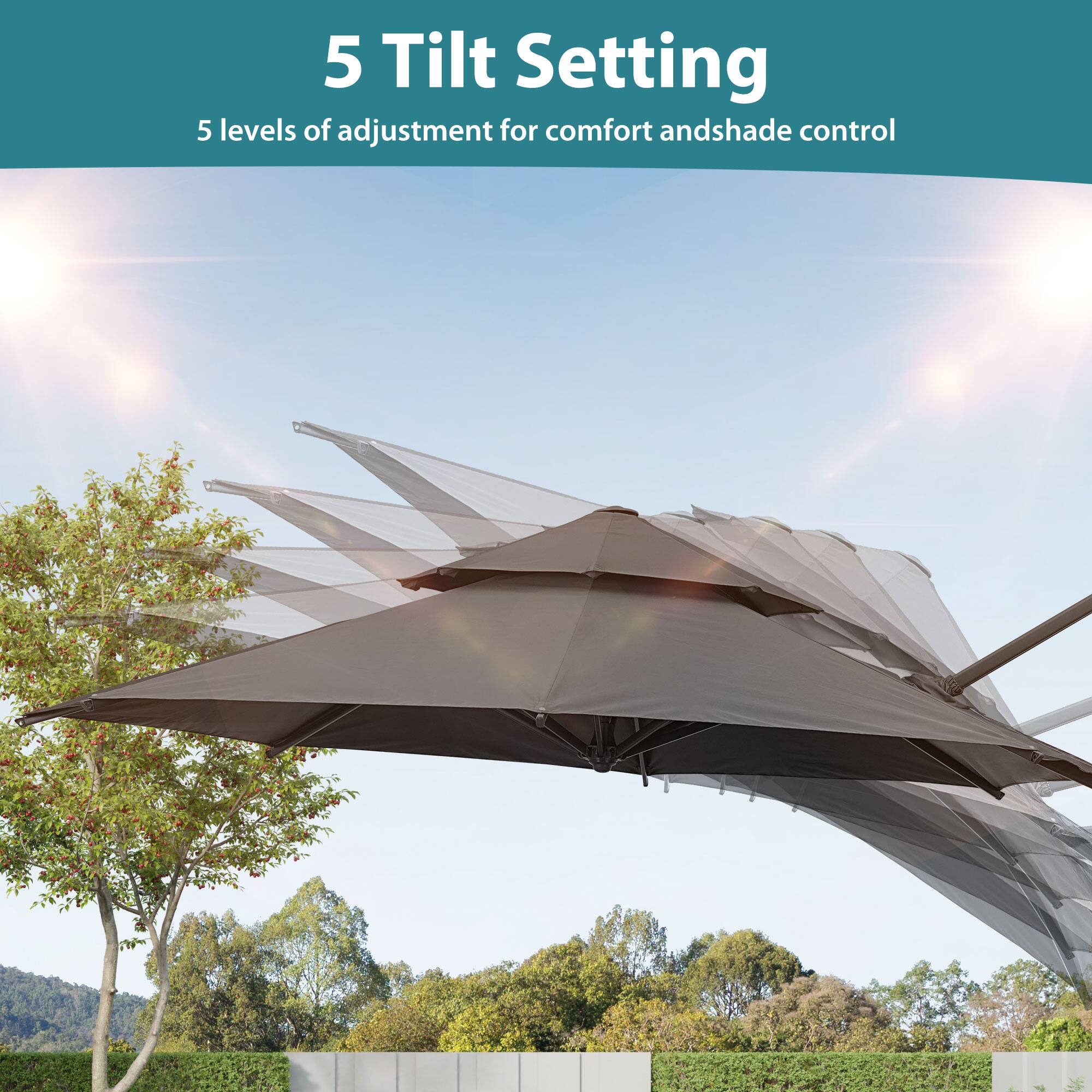 5 Tilt Setting  
5 levels of adjustment for comfort and shade control