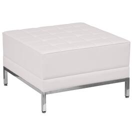 Flash Furniture - HERCULES Imagination Series Melrose LeatherSoft Ottoman - White
