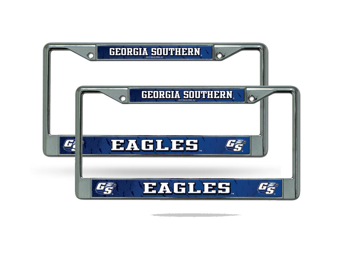 Georgia Southern Eagles Chrome Metal License Plate Frame - Set of 2 Frames
