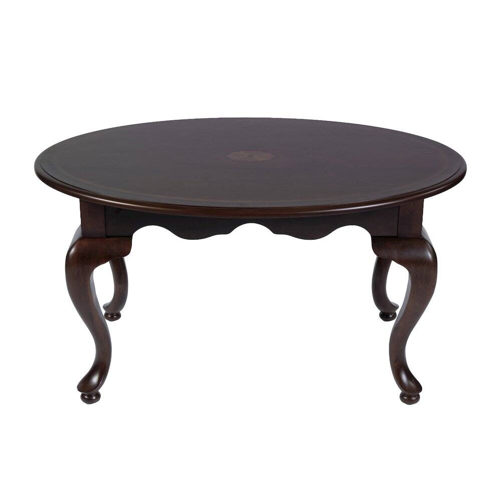 Back. Butler Specialty - Mareo 38 in. W Oval Wood Traditional Queen Anne Coffee Table - Cherry.