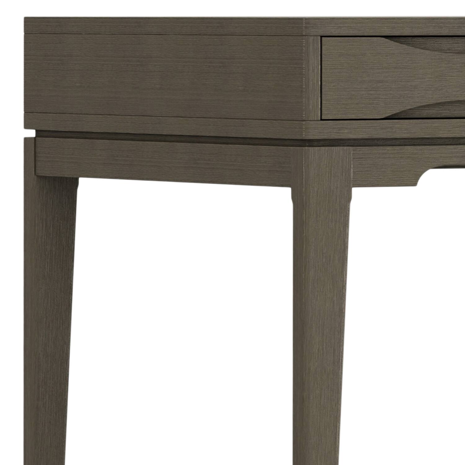 Alt View 4. Simpli Home - Harper SOLID HARDWOOD Mid Century Modern 60 inch Wide Desk in Farmhouse Grey - Farmhouse Grey.