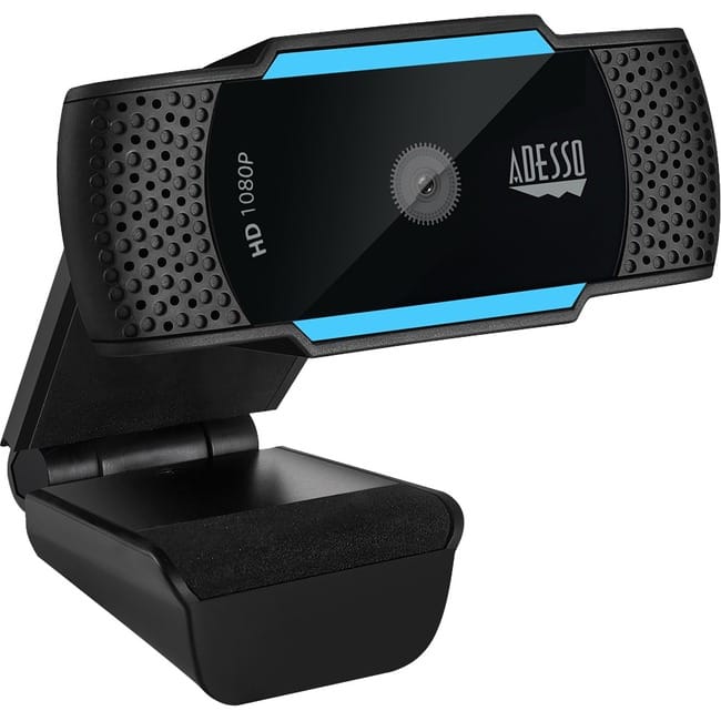 Adesso - CyberTrack H5 1080P Webcam - 2.1 Megapixel - 30 fps - USB 2.0 - Auto Focus - Built-In MIC - Tripod Mount