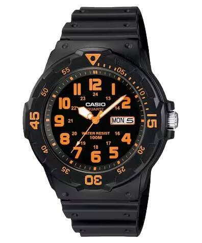 Sure, here is the corrected and grouped text from the image:

**CASIO**  
**QUARTZ**  
**WATER RESIST**  
**100M**

**MON 5**  
**12 1 10 50 24 23 13 10 22 14 2 45 9 21 16 8 100M 4 19 17 18 40 1 5 20 6 35 25 30**

**12 1 10 50 24 23 13 10 22 14 2 45 9 21 16 8 100M 4 19 17 18 40 1 5 20 6 35 25 30**