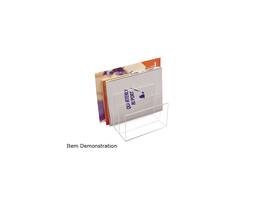 KanTek - AD-45 Clear Acrylic Desk File, Three Sections, 8 x 6 1/2 x 7 1/2, Clear