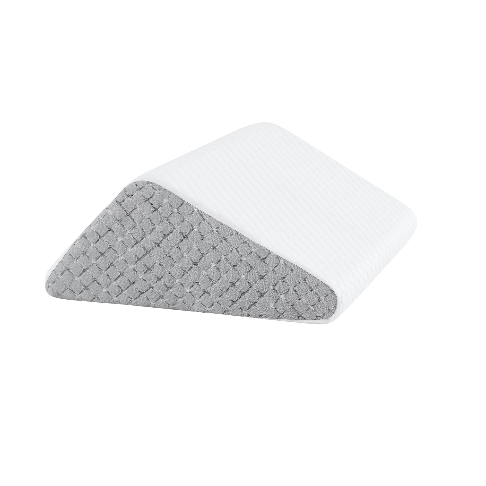 Front. Sweet Home Collection - Knee Elevated Support Wedge Pillow with High Density Foam - White.