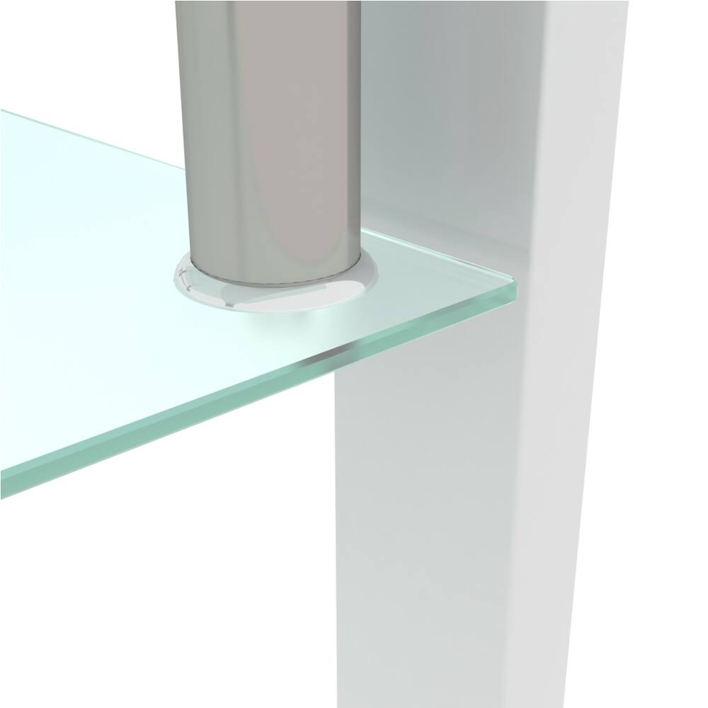 Alt View 8. Loheer - Loheer Rectangle Glass Coffee Table Clear Modern Center Table - Clear.