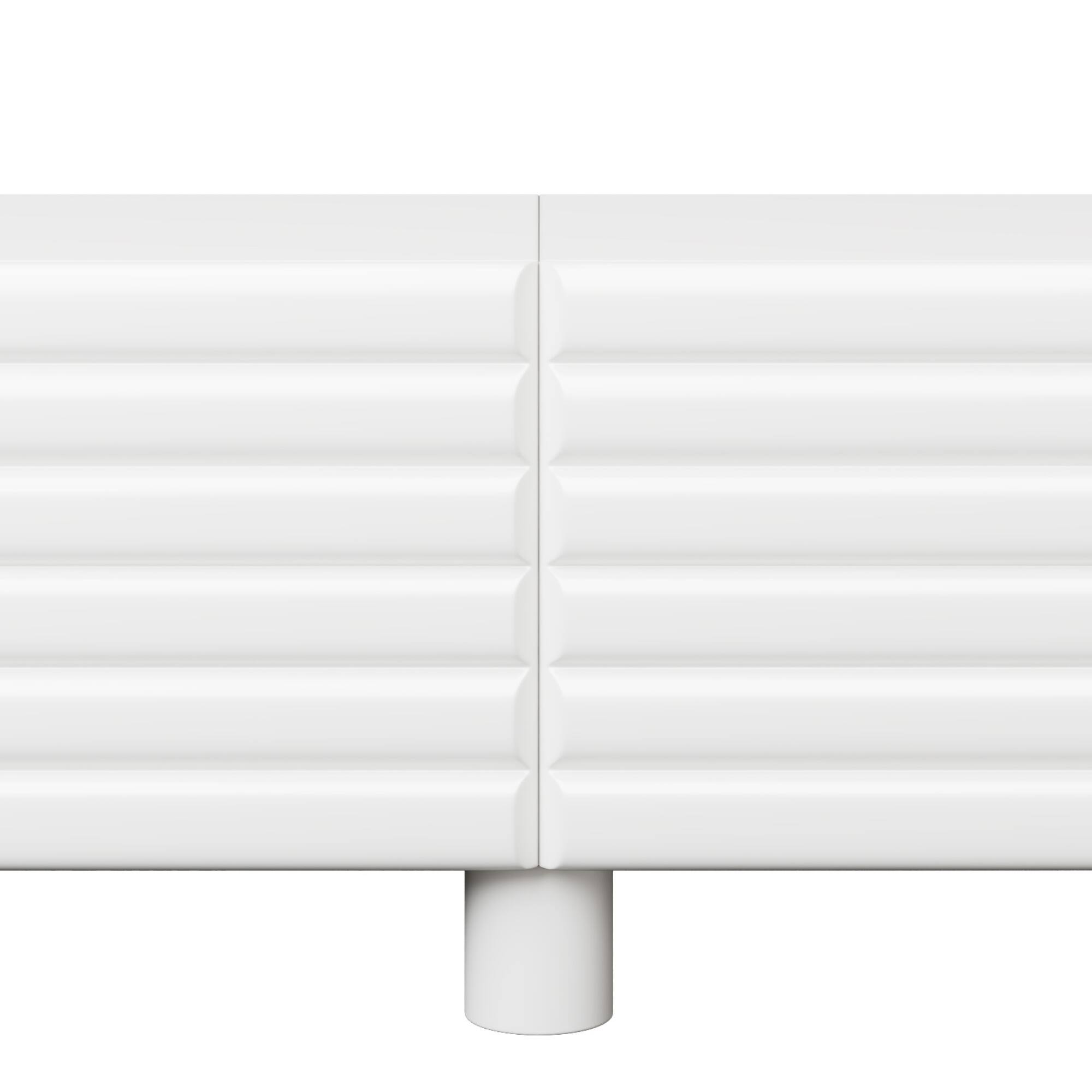 Alt View 5. CheryLife - 70.8 in. White Cream Style TV Stand with 4 Cabinets and Adjustable Shelves for TVs Up to 75" - White.