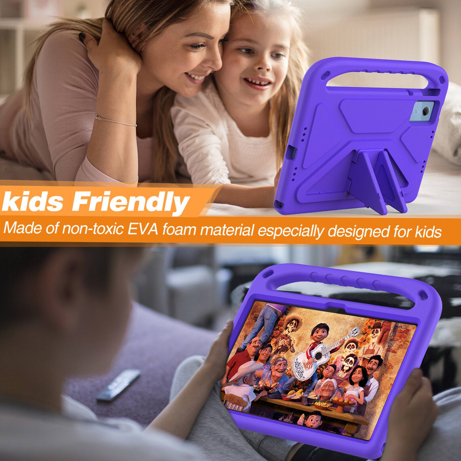 kids Friendly  
Made of non-toxic EVA foam material especially designed for kids