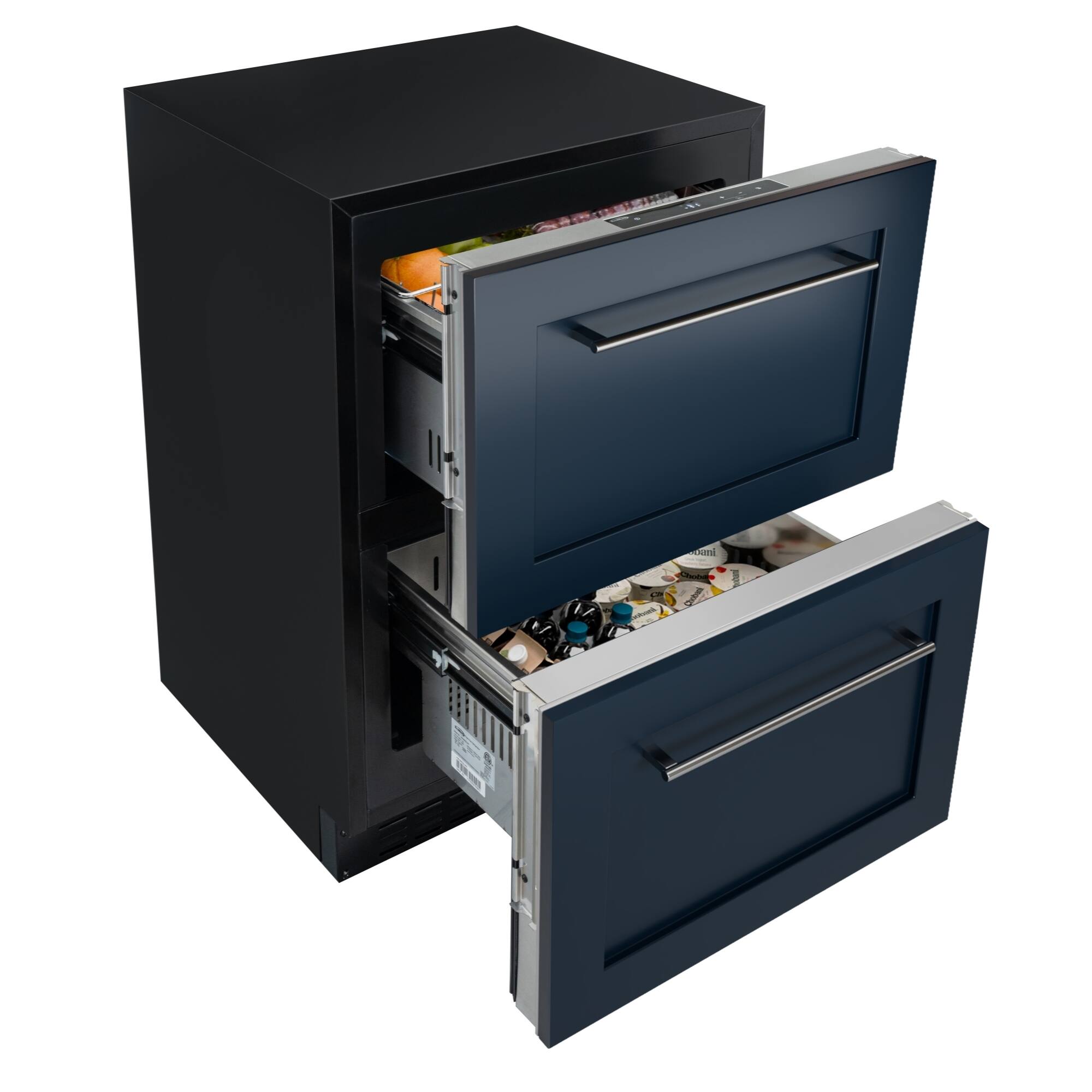 Left. Koolmore - 23 in. Panel Ready Drawer Refrigerator (KM-BIR2D-PR) - Black.