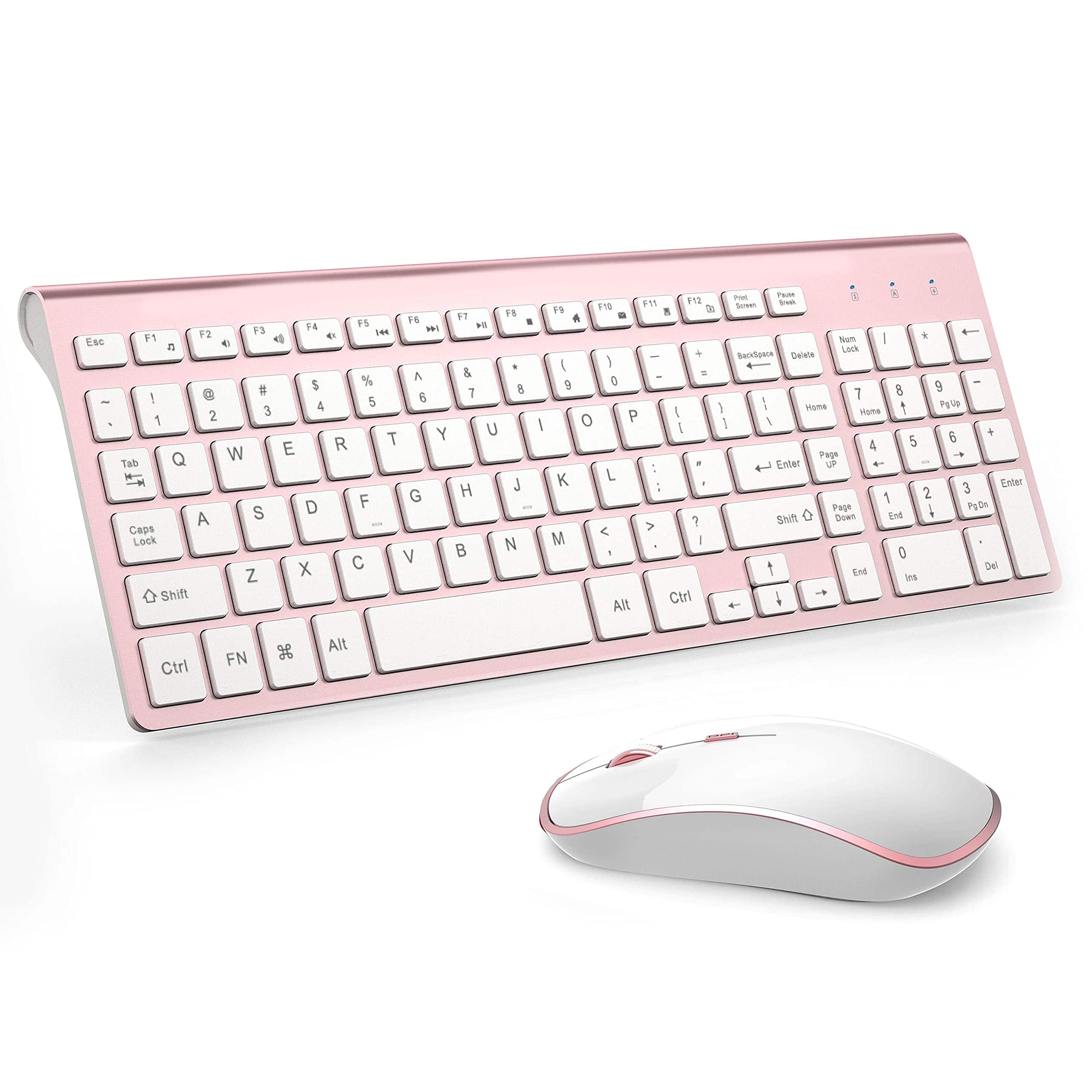 Cedar Assembly - Wireless Mouse Combo Compact And Ultra Slim For Windows Computer Desktop Pc Laptop - Wireless - Pink
