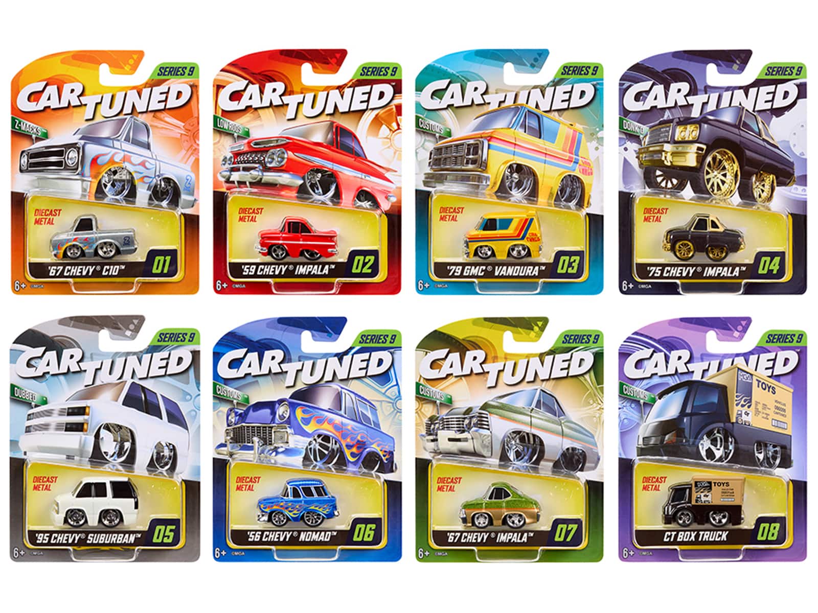 Car Tuned - "Mainline" 2026 Series 9 Set of 8 Pieces Diecast Model Cars by CarTuned