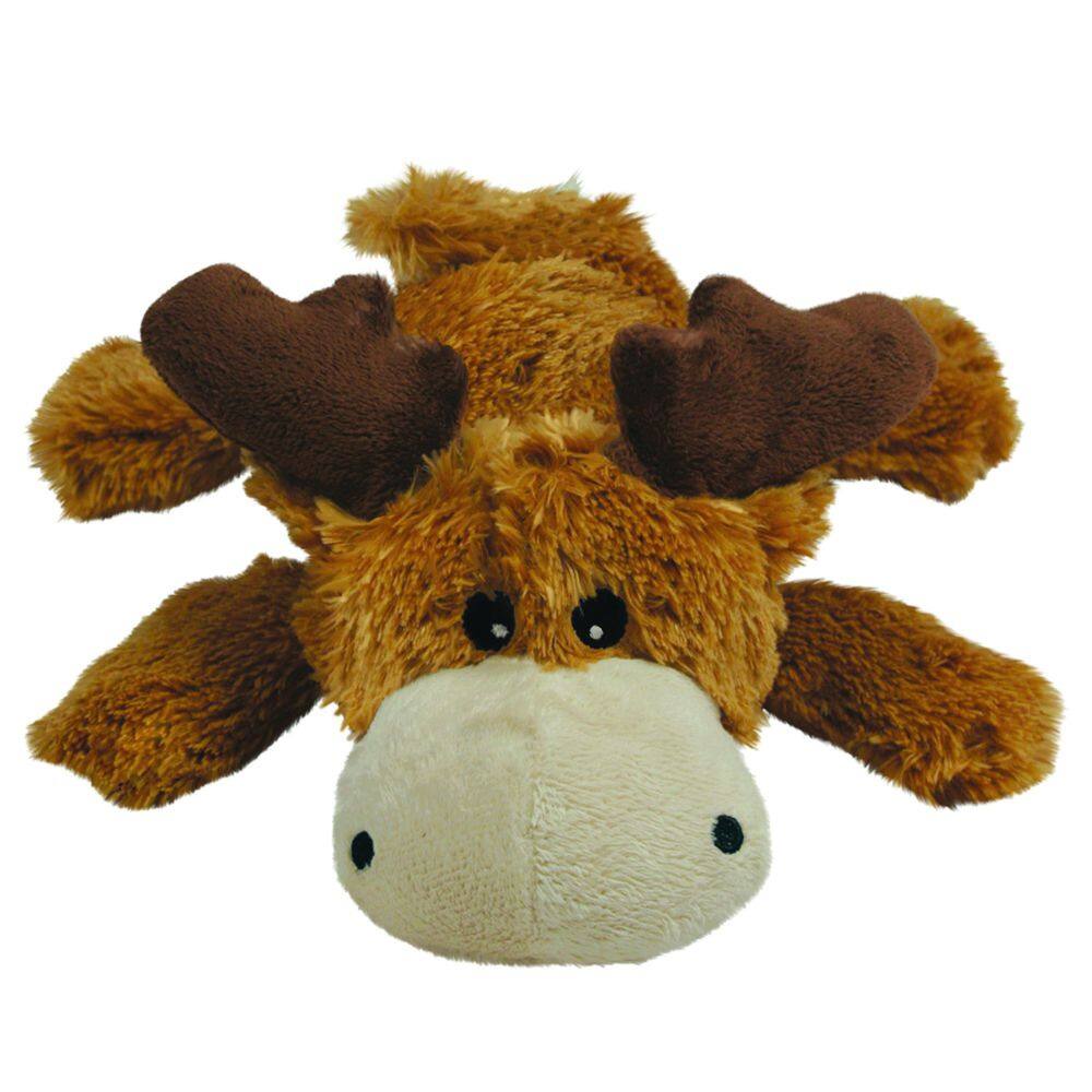 Front. KONG - Kong Marvin Moose Cozie Plush Dog Toy in XL - Gold|Brown.