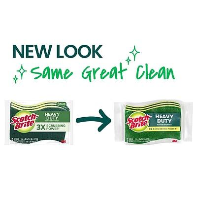 NEW LOOK  
Same Great Clean  

Scotch-Brite  
HEAVY DUTY  
3X SCRUBBING POWER  

Scotch-Brite  
HEAVY DUTY  
3X SCRUBBING POWER