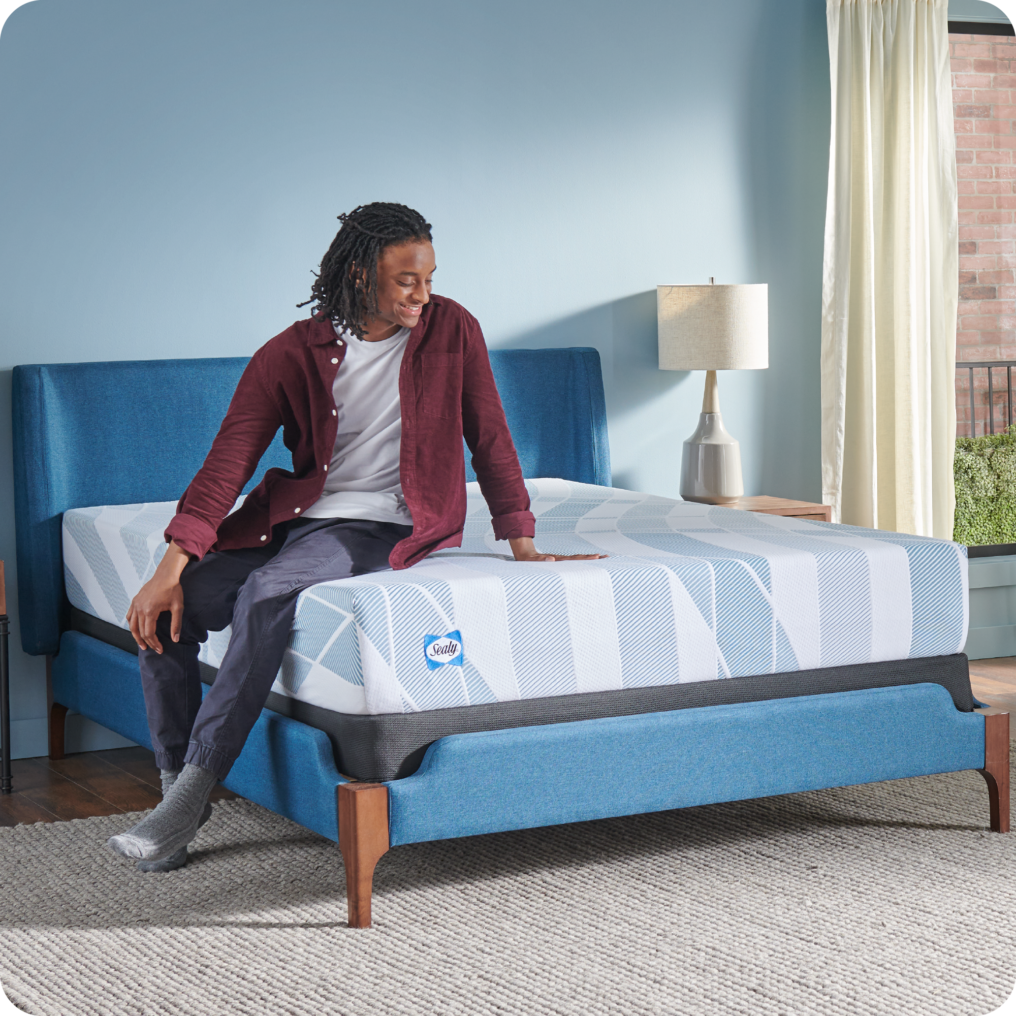 Left. Sealy - Dreamlife 10” Foam Mattress-in-a-Box, CA King - White.