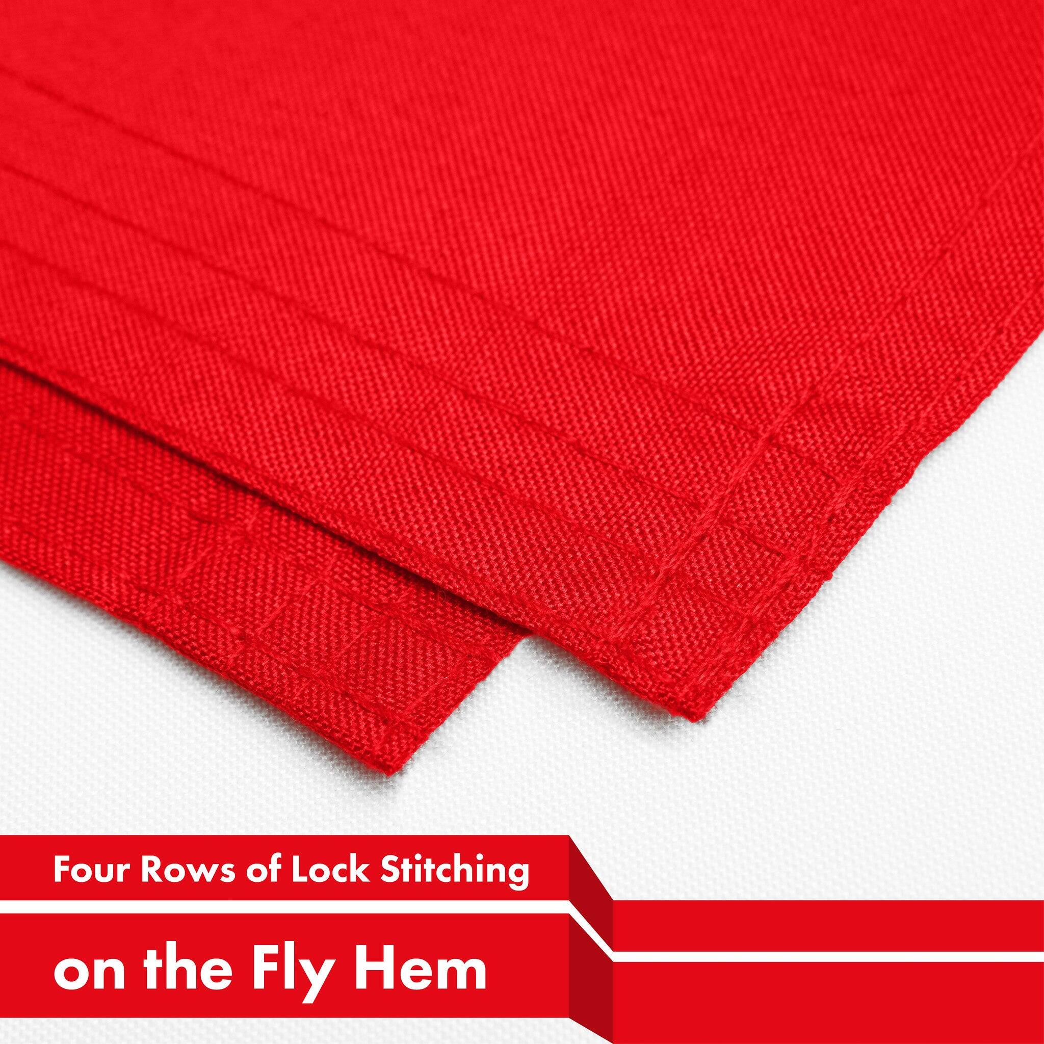 Four Rows of Lock Stitching on the Fly Hem