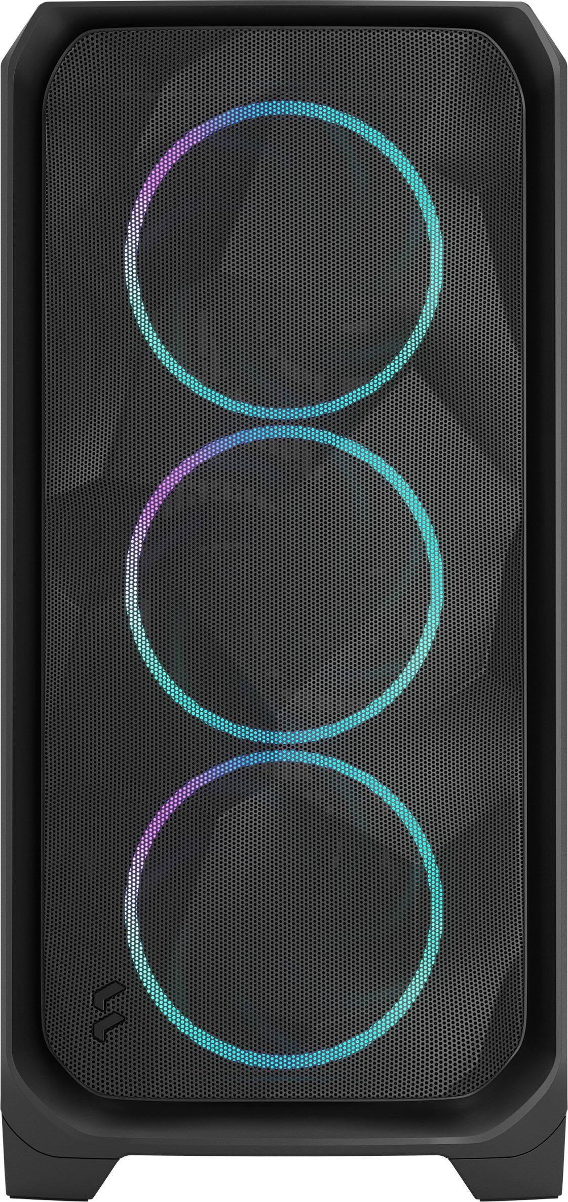 Angle. Fractal Design - Meshify 3 XL RGB E-ATX Black Chassis with Light Tinted TG Side Panel Full Tower PC Case - Black.