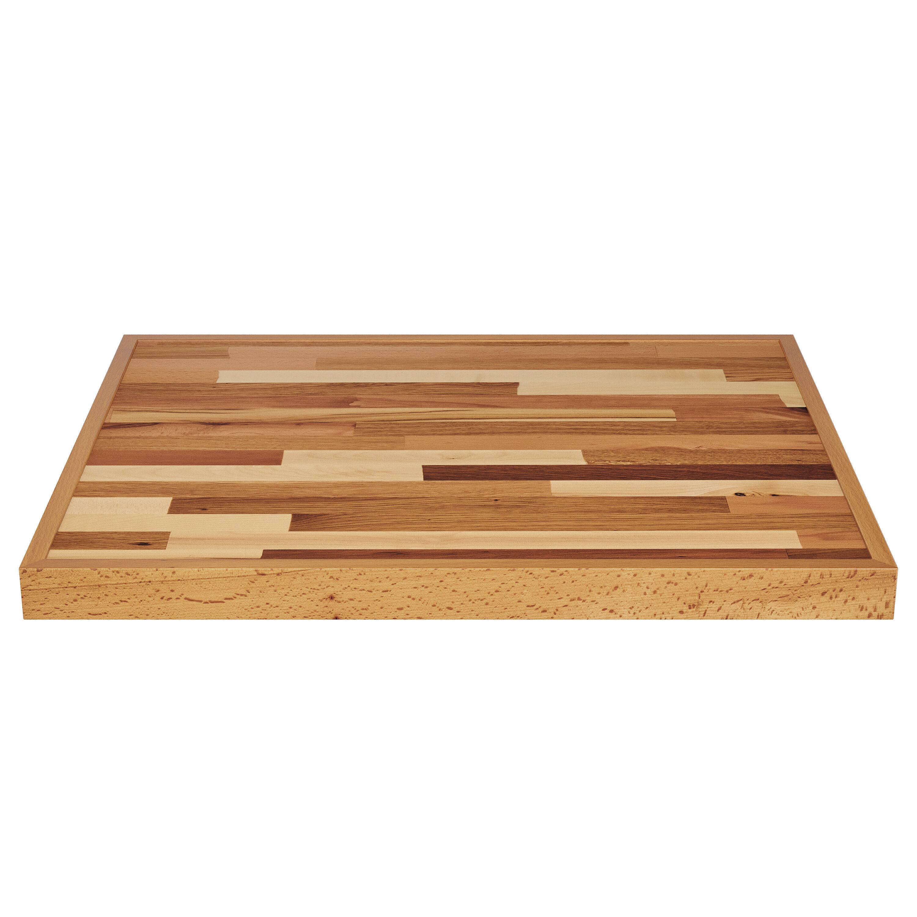 Alt View 7. Emma + Oliver - Butcher Block Style Table Top for Commercial Use - Natural.